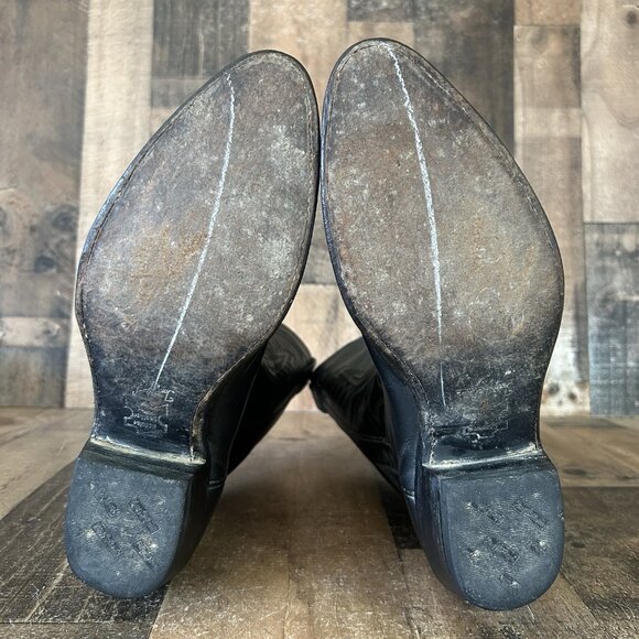 Tony Lama Vintage Classic Black Western Cowboy Boots Mens 10 EE - Picture 5 of 12